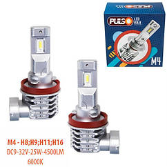 Світлодіодні LED автолампи PULSO H8;H9;H11;H16 M4 LED-chips CREE 4500Lm 2x25W 6000K 9-32v компл