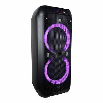 Автономна колонка музична з мікрофоном Temeisheng TMS 208-07 Bluetooth/ USB/ SD/ Радіо ФМ/ Світломузика/ Караоке, фото 1