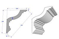 Гипсовый карниз 130х110мм