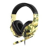 Проводная гарнитура SOYTO SY830MV Camouflage Yellow микрофон для общения по скайпу компьютерная для геймеров