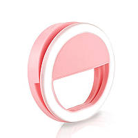 Светодиодное кольцо для селфи BOOYIIN SG04 Pink кольцевая лампа фото видеосъемка