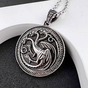 Кулон з фільму Гра престолів з нержавіючої медичної сталі «Targaryen»