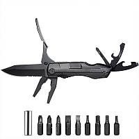 Мультитул Mancheng Hardware PL-91A Black многофункциональный набор биты нож пласкогубцы