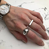 Кільце серце срібло 925 покриття каблучка сердечко, фото 9
