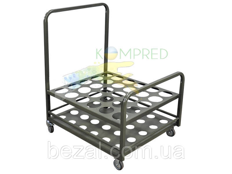 Візок для зберігання та транспортування під кисневі балони 2л на 30 шт Kompred OL680, фото 1