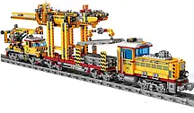 Конструктор ZIPP Toys 98253 Електричний потяг путеукладчик жовтий (98253)