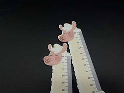 Фігурна дерев'яна лінійка. 10см Вівця / Фігурна дерев'яна лінійка. 10см Вівця