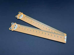 Фігурна дерев'яна лінійка. 15см Лисичка / Фігурна дерев'яна лінійка. 15см Лисичка