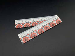 Фігурна дерев'яна лінійка. 15см Вишивка / Фігурна дерев'яна лінійка. 15см Вишивка