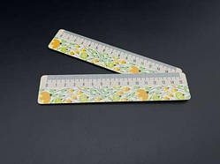 Фігурна дерев'яна лінійка. 15см / Фігурна дерев'яна лінійка. 15см