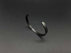 Сталевий браслет під гравіюванням. 70мм Колір чорний / Сталевий браслет під гравіюванням. 70мм Колір чорний