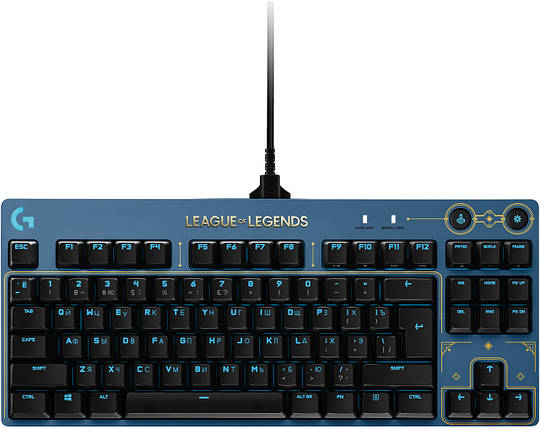 Клавиатура Logitech G PRO Mechanical Keyboard League of Legends Edition - LOL-WAVE2 Blue (920-010537), фото 1