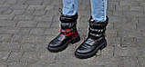 Дутіки жіночі чорні зимові модні стильні чоботи Дутики (Код: М3293), фото 5