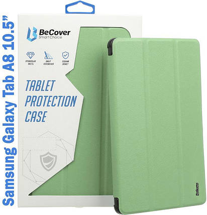 Чохол книжка BeCover Soft Edge для Samsung Tab A8 X200 X205 Green (708332), фото 3