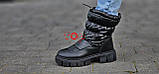 Дутики жіночі чорні зимові модні стильні чоботи Дутики женские черные зимние модные стильные сапоги (Код: М3293), фото 2