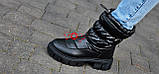 Дутики жіночі чорні зимові модні стильні чоботи Дутики женские черные зимние модные стильные сапоги (Код: М3293), фото 3