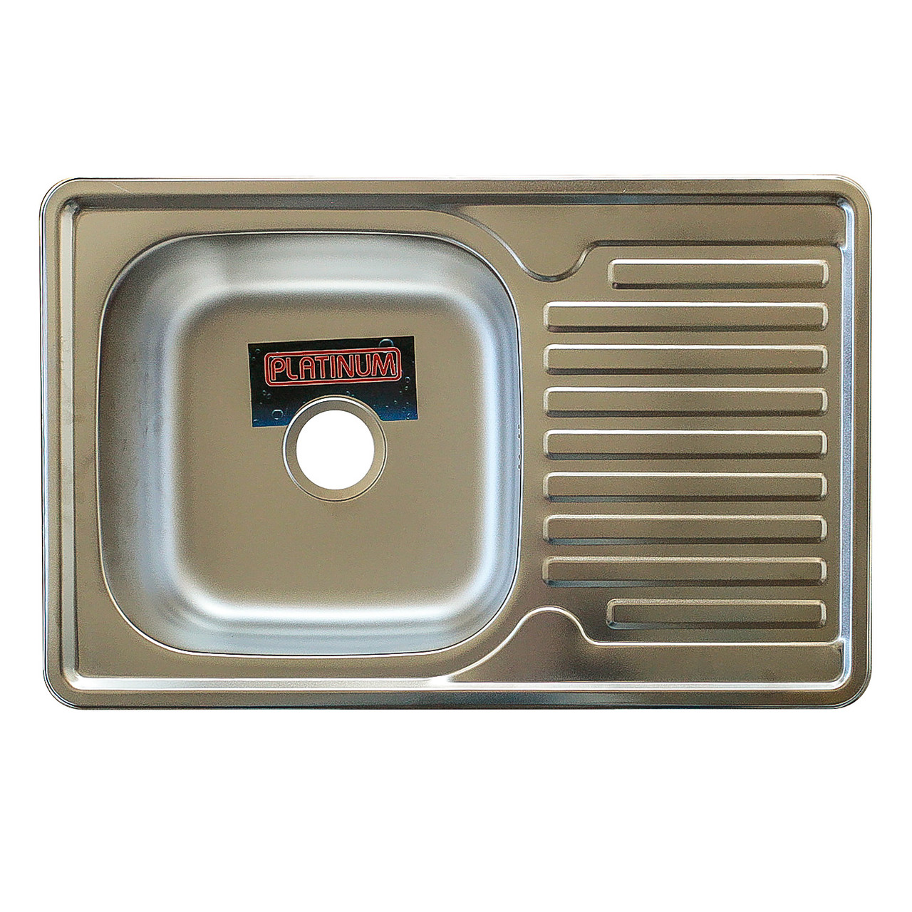 Врізна кухонна мийка з неіржавкої сталі Platinum 7850 Декор 0.8