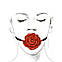 Розкішний кляп у вигляді троянди Zalo - Rose Ball Gag, подвійне використання, фото 5