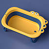 Дитяча складна ванна bestbaby bh-327 синій + жовтий, фото 3