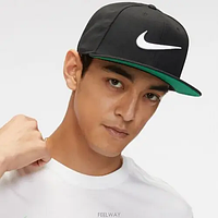 Кепка з прямим козирком Nike Sportswear Pro Swoosh Snapback 6-панельний снепбек (DH0393-010)