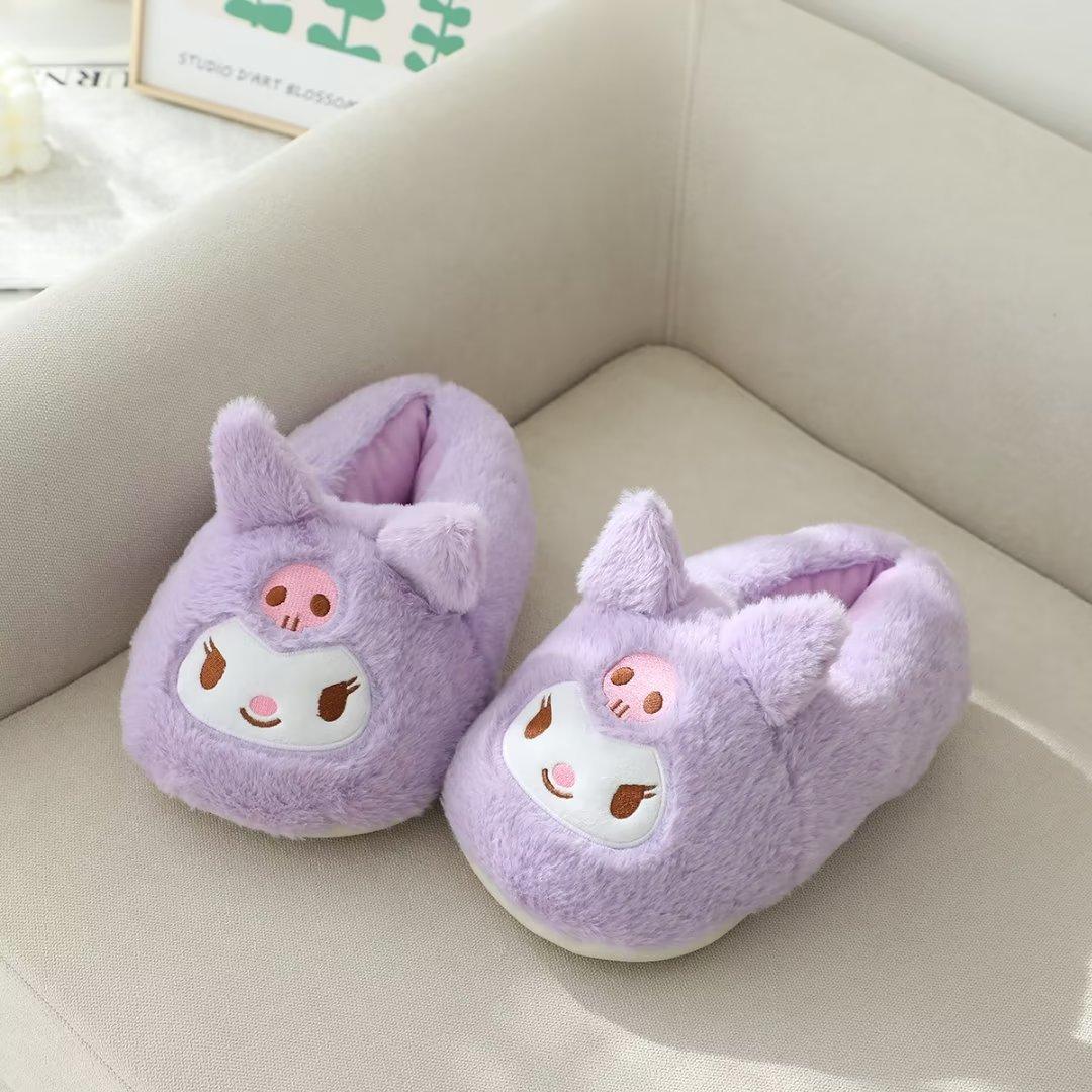 Капці Куромі (Kuromi) жіночі плюшеві фіолетові аніме, 36-40