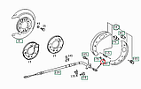 Стопорний шплінт трещотки колодок ручного гальма Мерседес Спринтер 208-416 95-06 MERCEDES - 1084270074, фото 2