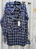 Мужская рубашка байковая размер норма XL-5XL (от 5 шт)