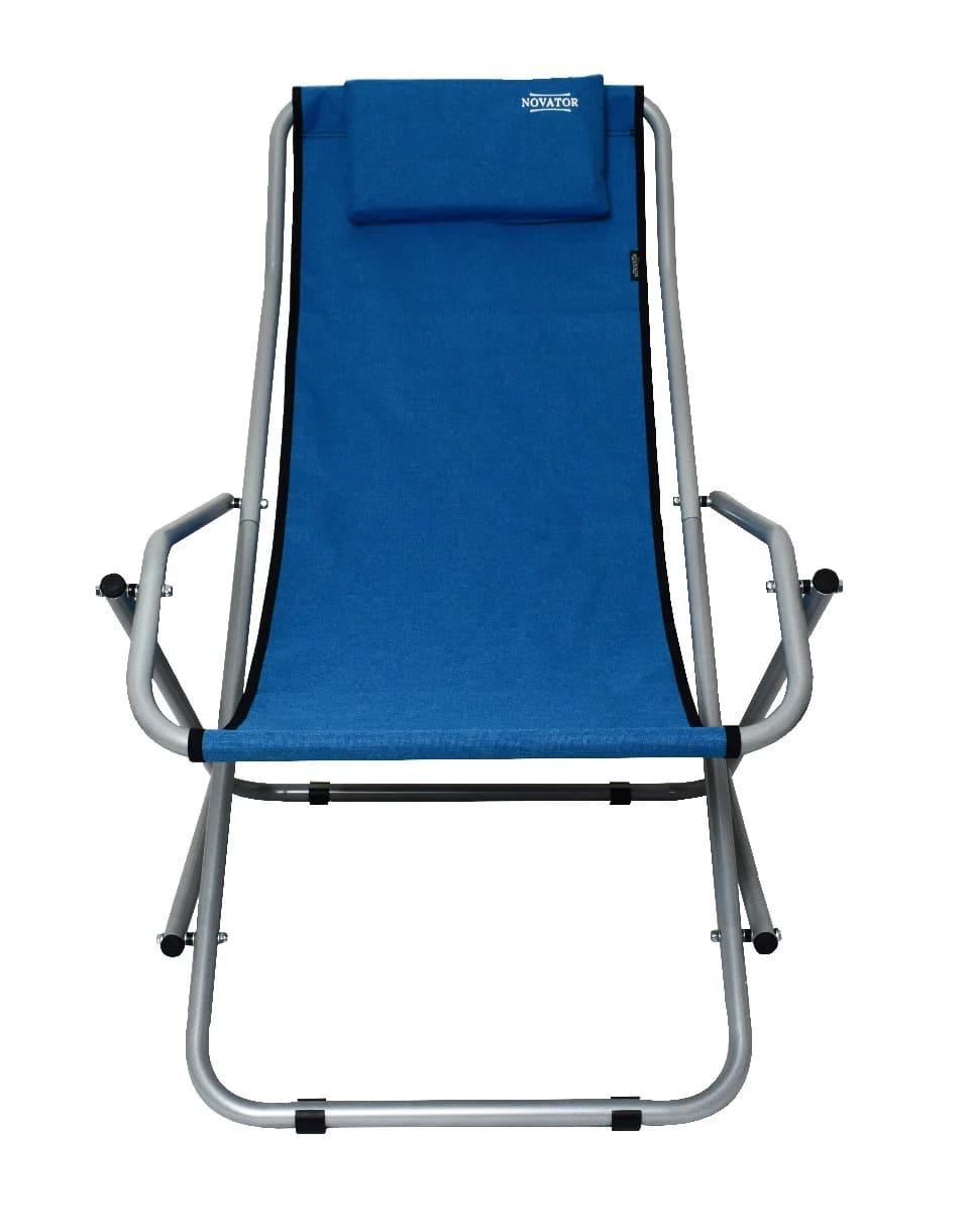 Кресло-шезлонг Novator SH-7 для отдыха на природе (Садовое кресло) D_7487 Синий - фото 2 - id-p1926809085