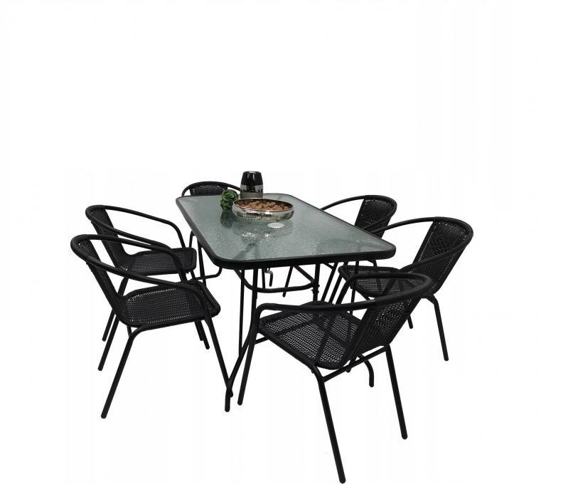 Комплект садовой мебели Kontrast Boston-6 садовый стол + 6 стульев + зонт D_1018 - фото 2 - id-p1926818518