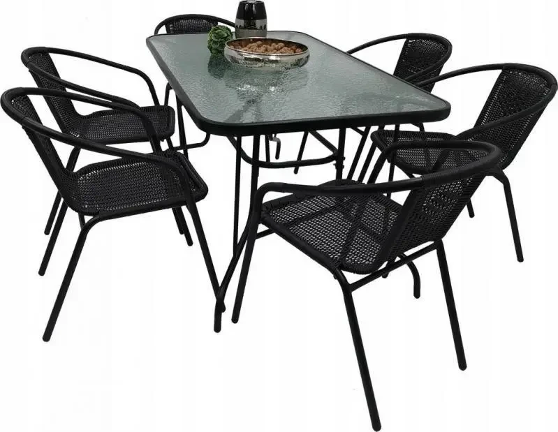 Комплект садовой мебели Kontrast Boston садовый стол + стулья + зонт Бежевый D_1018 - фото 2 - id-p1926827000