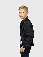 Джинсовая куртка для мальчика цвет черный ЦБ-00224968