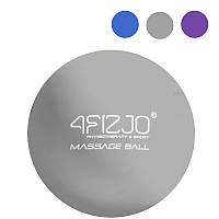 Мяч массажный 6.25 см 4FIZJO Lacrosse Ball медицинский для массажа D_1827 Серый