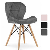 Кресло Bonro B-531 велюр стул для дома кафе ресторана D_2032 Серый
