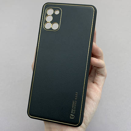 Чохол для Samsung Galaxy A31 шкіряний матовий чохол із захистом камери на телефон самсунг а31 чорний u9h, фото 1