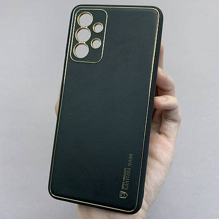 Чохол для Samsung Galaxy A32 4G (A325F) шкіряний матовий чохол із захистом камери на самсунг а32 4г чорний u9h, фото 1