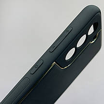 Чохол для Samsung Galaxy S21 FE шкіряний матовий чохол із захистом камери на телефон самсунг с21 фе чорний u9h, фото 3