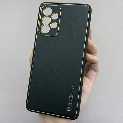 Чохол для Samsung Galaxy A52 шкіряний матовий чохол із захистом камери на телефон самсунг а52 чорний u9h, фото 1
