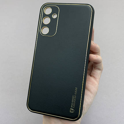 Чохол для Samsung Galaxy A34 5G (A346E) шкіряний матовий чохол із захистом камери на самсунг а34 5г чорний u9h, фото 1