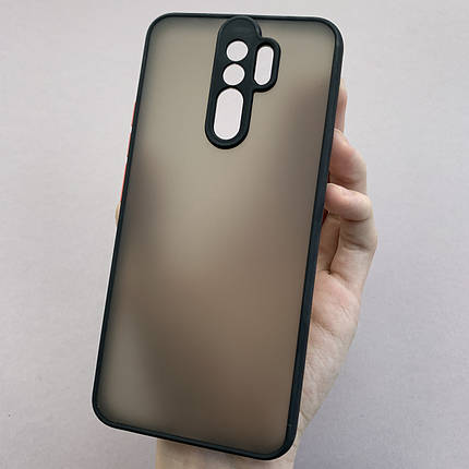 Чохол для Xiaomi Redmi 9 чохол Totu з кольоровими кнопками на телефон сяомі редмі 9 чорний tcb, фото 1