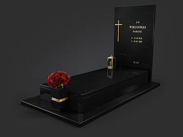 Європейський пам'ятник на цвинтар із граніту габро "Сакральна Відданість" 1000*2000