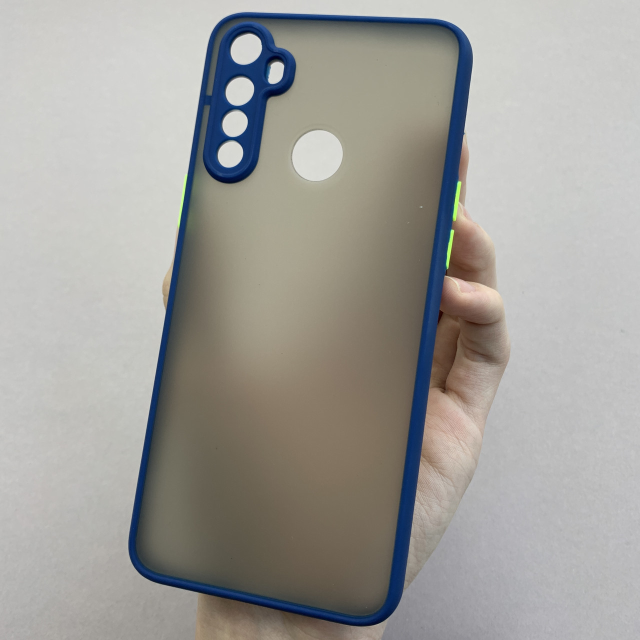 Чохол для Realme 5i чохол Totu з кольоровими кнопками на телефон реалмі 5і темно-синій tcb