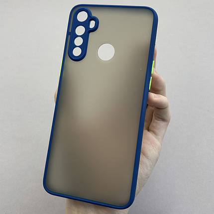 Чохол для Realme 5i чохол Totu з кольоровими кнопками на телефон реалмі 5і темно-синій tcb, фото 1
