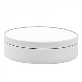 Стіл для предметного фото поворотний 12 см 3 кг білий дзеркальний Puluz DCA1358W