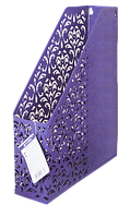 Лоток для бумаги вертикальный металлический BAROCCO фиолетовый