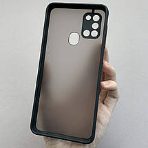 Чохол для Samsung Galaxy A21s чохол Totu з кольоровими кнопками на телефон самсунг а21с чорний tcb, фото 4