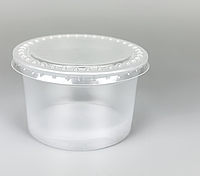 Одноразовий стакан - ємність для кисломолочних виробів 250 мл