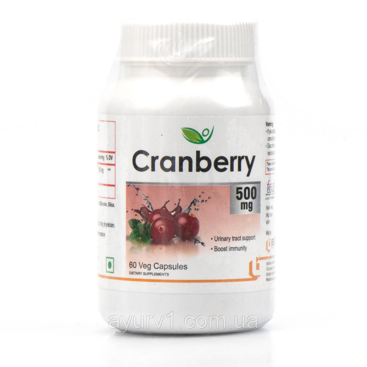 Журавлина Кранберрі капсули Cranberry 500 mg Biotrex 60 caps натуральний засіб від циститу