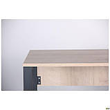 Стіл комп'ютерний Pluto (1200х600х750) Дуб Ендгрейн/Чорний графіт, ТМ Амф, фото 5