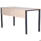 Стіл комп'ютерний Pluto (1200х600х750) Дуб Ендгрейн/Чорний графіт, ТМ Амф, фото 6