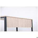 Стіл комп'ютерний Pluto (1200х600х750) Дуб Ендгрейн/Чорний графіт, ТМ Амф, фото 8